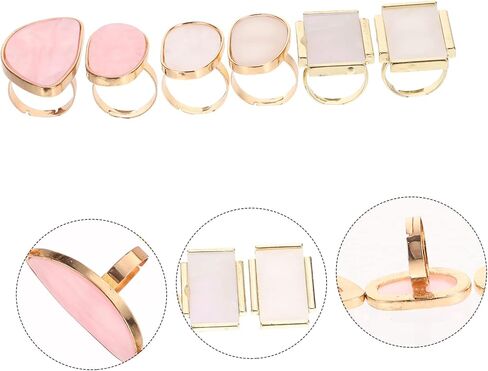 LIFKOME 6pcs Nail Color Mixing Trays Set Resin Manicure Pallet for Blending Nail Art Colors Easy to Use Ring Design for Home and Professional Use in Saudi Arabia