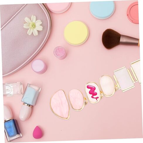 LIFKOME 6pcs Nail Color Mixing Trays Set Resin Manicure Pallet for Blending Nail Art Colors Easy to Use Ring Design for Home and Professional Use in Saudi Arabia