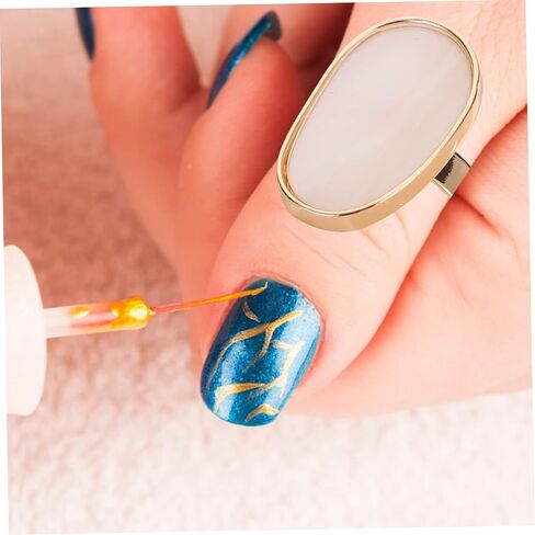 LIFKOME 6pcs Nail Color Mixing Trays Set Resin Manicure Pallet for Blending Nail Art Colors Easy to Use Ring Design for Home and Professional Use in Saudi Arabia