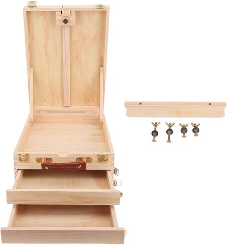 Diyeeni Art Pochade Box, Large Capacity Wooden Easel Box for 24 Inch Canvas for Sketching in Saudi Arabia