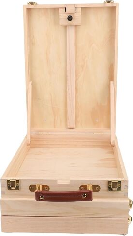 Diyeeni Art Pochade Box, Large Capacity Wooden Easel Box for 24 Inch Canvas for Sketching in Saudi Arabia