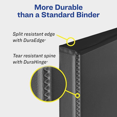 Avery two-Tine Deaning View 3 Binder Ring Ring ، حلقات مائلة 1 بوصة ، رابط أحمر الخدود/Sage (17233) in Kuwait
