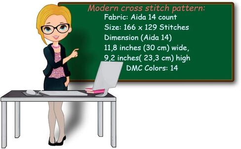 Cross Stitch Patterns PDF مضحك ، وحيوانات لطيفة ، تصميم غرزة الصليب المتقاطع للمبتدئين ، من السهل العد الحديثة العد البسيط DMC Cross Chart ، لا يتم تضمين المواد! in Saudi Arabia