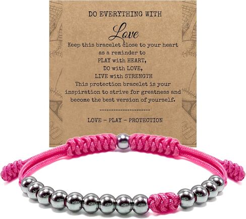 Sport Bead Ranger Bracelet, 13 Beads Score Tracker for Golf, Swimming, Baseball, Pickleball, Jogging, Adjustable Stroke Counter, Stainless Steel Beads Unisex Gift (Pink) in Saudi Arabia