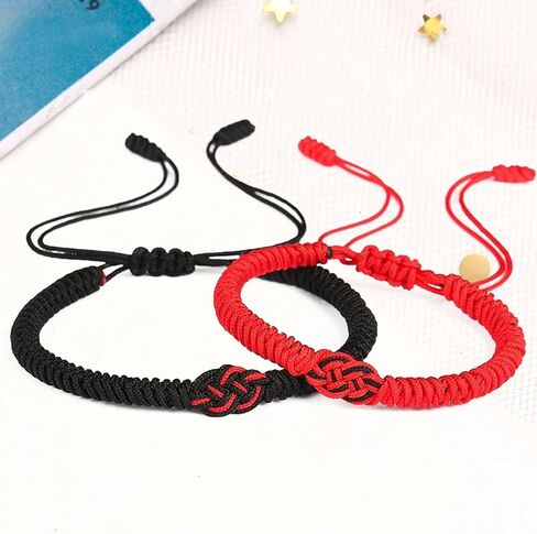 Red String of Fate Bracelets,Adjustable Protection Couples Bracelets, Handmade Red Bracelets for Women as Boyfriend Girlfriend Friendship Jewelry (Red String of Fate) in Saudi Arabia