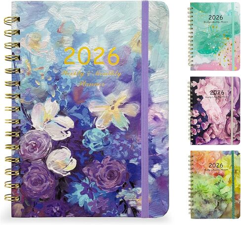 2026 Planner ، مخطط التقويم الشهري والأسبوعي الأكاديمي ، يناير 2026-ديسمبر 2026 ، A5 (6.3 "× 8.5") مع غطاء قوي ، ملزمة مزدوجة ، مخططي مع علامات تبويب شهرية للمعلم والطالب (أ) in Kuwait