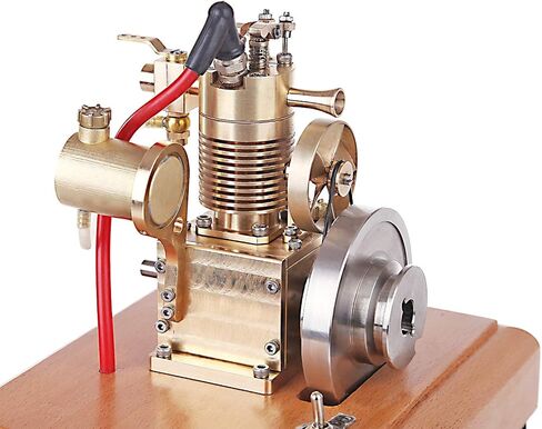 طراز KooteyyBhyy Engine Model Kit ، 1.6cc ماء ميني ميني 4 من البنزين السكتة الدماغية نموذج الاحتراق الداخلي مع قاعدة خشبية ، طقم بناء الهندسة الجذعية الإبداعية in Kuwait
