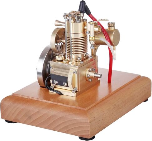 طراز KooteyyBhyy Engine Model Kit ، 1.6cc ماء ميني ميني 4 من البنزين السكتة الدماغية نموذج الاحتراق الداخلي مع قاعدة خشبية ، طقم بناء الهندسة الجذعية الإبداعية in Kuwait