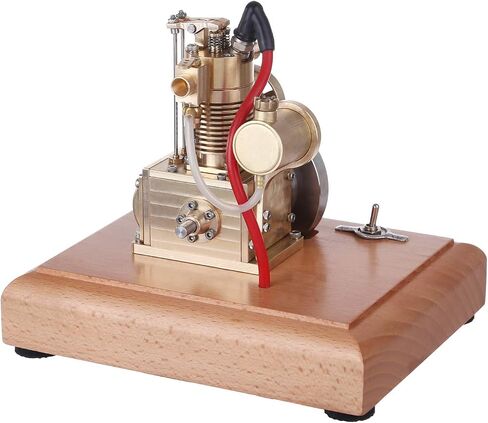 طراز KooteyyBhyy Engine Model Kit ، 1.6cc ماء ميني ميني 4 من البنزين السكتة الدماغية نموذج الاحتراق الداخلي مع قاعدة خشبية ، طقم بناء الهندسة الجذعية الإبداعية in Kuwait