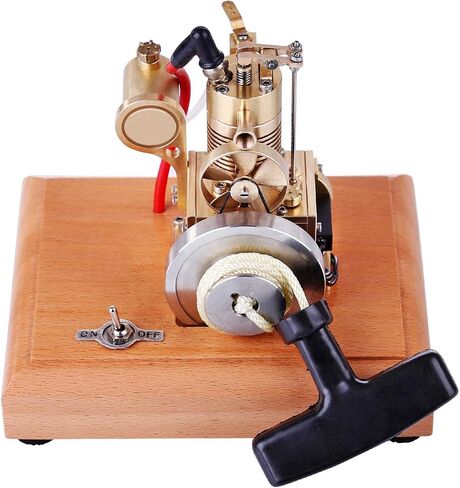 طراز KooteyyBhyy Engine Model Kit ، 1.6cc ماء ميني ميني 4 من البنزين السكتة الدماغية نموذج الاحتراق الداخلي مع قاعدة خشبية ، طقم بناء الهندسة الجذعية الإبداعية in Kuwait
