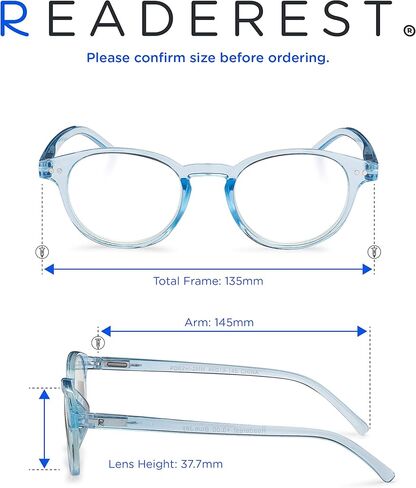 Readerest Round Blue Light Blocking Reading Glasses (Tortoise, 3.75 Magnification) - Anti Glare, Anti Eyestrain, UV Protection - Fashionable for Men and Women in Kuwait