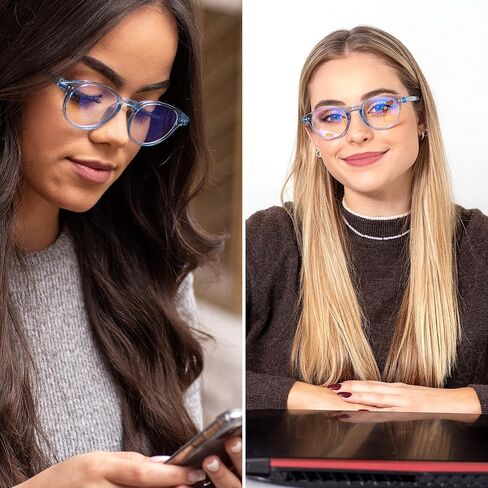Readerest Round Blue Light Blocking Reading Glasses (Tortoise, 3.75 Magnification) - Anti Glare, Anti Eyestrain, UV Protection - Fashionable for Men and Women in Kuwait