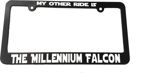 My other ride is the Millennium Falcon Star Wars License Plate Frame Holder in Saudi Arabia