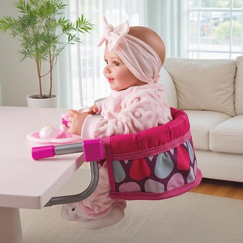 Babeside Baby Baby Doll Table مقعد للدمى 12-20 بوصة ، وملحقات كرسي دمية الأطفال ، وأثاث دمية الطفل ، والأثاث المناسب للدمى حديثي الولادة الأولاد والبنات in Saudi Arabia