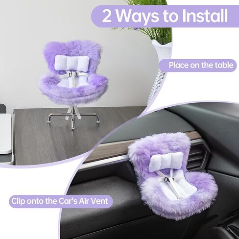 Doll Car Seat Compatible with Bubudoll, Small Seat for 10-17cm Blind Box Toys, Including Air Vent Clip, Desktop Stand, Adjustable Safety Strap, Airflow-Friendly Design, Ideal Car Decor Gifts(Pink) in Kuwait