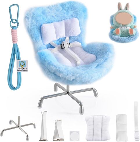 Doll Car Sent متوافق مع Bubudoll ، مقعد صغير لألعاب الصندوق العمياء من 10 إلى 17 سم ، بما في ذلك مقطع تنفيس الهواء ، وقصة سطح المكتب ، وحزام أمان قابل للتعديل ، وتصميم صديق للتدفق ، وهدايا ديكور السيارات المثالية (الوردي) in Kuwait