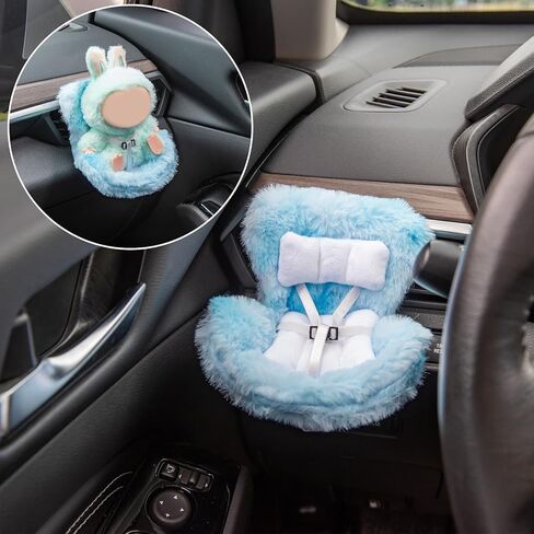 Doll Car Sent متوافق مع Bubudoll ، مقعد صغير لألعاب الصندوق العمياء من 10 إلى 17 سم ، بما في ذلك مقطع تنفيس الهواء ، وقصة سطح المكتب ، وحزام أمان قابل للتعديل ، وتصميم صديق للتدفق ، وهدايا ديكور السيارات المثالية (الوردي) in Kuwait