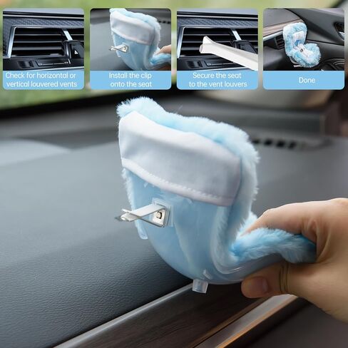 Doll Car Sent متوافق مع Bubudoll ، مقعد صغير لألعاب الصندوق العمياء من 10 إلى 17 سم ، بما في ذلك مقطع تنفيس الهواء ، وقصة سطح المكتب ، وحزام أمان قابل للتعديل ، وتصميم صديق للتدفق ، وهدايا ديكور السيارات المثالية (الوردي) in Kuwait