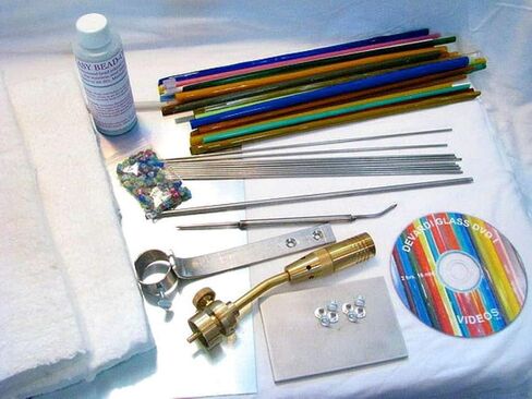 Devardi Glass Lampworking, Blowing, Beadmaking COE 104 Beginner Starter Kit - Basic in Saudi Arabia