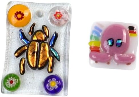 50g （1.76oz） Coe90 Millefiori Glass ، 110pcs الزجاج القابل للانصهار للفرن الميكروويف لحرف DIY ، مشاريع زجاجية ملون ، لوازم صنع المجوهرات (Millefiori Glass) in Saudi Arabia