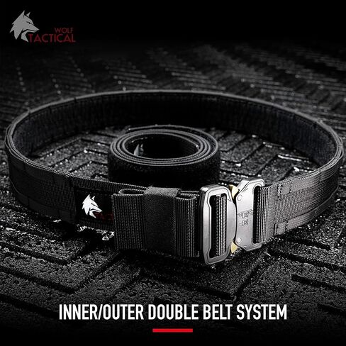 WOLF TACTICAL Molle Duty Belt - Duty Belts Law Enforcement Battle Belts Tactical Gun Belt 1.75" Quick Release Combat Belt in Saudi Arabia