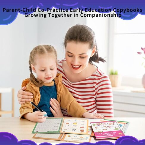 Magic Grooved Writing Practice Books for Kids with Earning Ink Bens Grips ، Forkbooks Handbriting Formbooks 6 PCS Books Practice Practice ، Tracing Tracing Books for Ristergarten Ages 3-8 in Saudi Arabia
