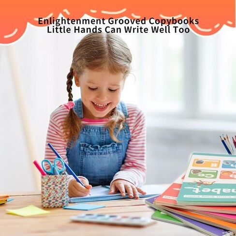 Magic Grooved Writing Practice Books for Kids with Earning Ink Bens Grips ، Forkbooks Handbriting Formbooks 6 PCS Books Practice Practice ، Tracing Tracing Books for Ristergarten Ages 3-8 in Saudi Arabia