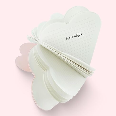 Navkejon Heart Shaped Cover Journal, PU Leather Lined Little Diary Love Aesthetic Hardcover Cute Notebook With Bow Ribbon in Kuwait