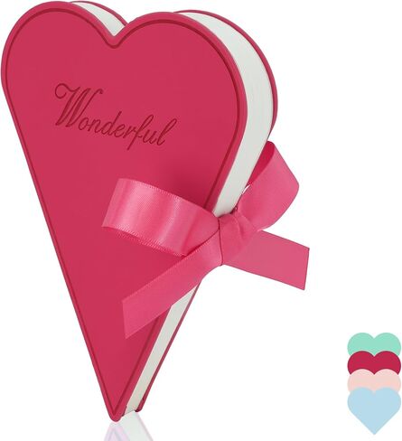 Navkejon Heart Shaped Cover Journal, PU Leather Lined Little Diary Love Aesthetic Hardcover Cute Notebook With Bow Ribbon in Kuwait