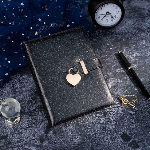 CAGIE Diary with Lock for Girls Ages 8-12 Journal with Lock and Key 296 Gold Edged Pages Heart-Shaped Locked Journal for Women Teen Girls with Gift Box (A - Pearl Pink) in Saudi Arabia