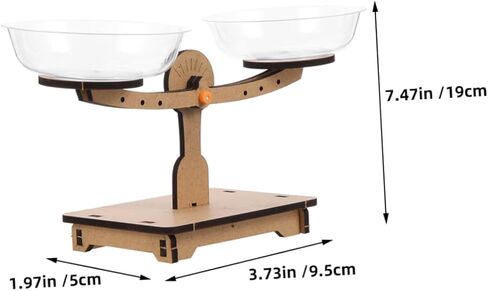 Lurrose 2PCS مقياس التوازن الخشبي لأداة أنشطة المنازل للأنشطة العلمية للتصميم القوي لإشراك ألعاب الرياضيات لتعليم ما قبل المدرسة in Kuwait