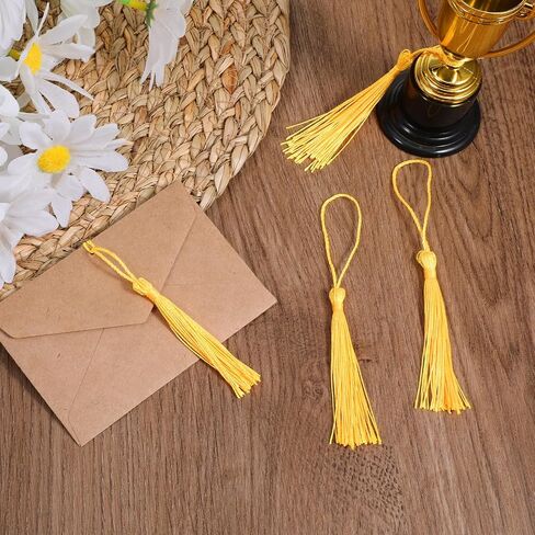 50 PCS مرجعية مرجعية بالجملة ، شرابات لسلسلة المفاتيح صنع الذهب الناعم الحريري المصنوع يدويًا مع حلقات DIY صياغة المجوهر in Kuwait