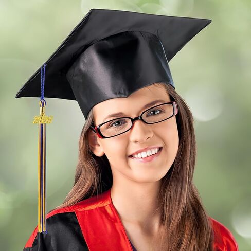 2025 Tassel Graduation ، Tassel Tassel Black ، 2025 Capuations Cap Tassels ، 2025 شرابات مع سحر ذهبي 2025 سنة لإكسسوارات غطاء التخرج لمراسم القبعات العليا in Kuwait