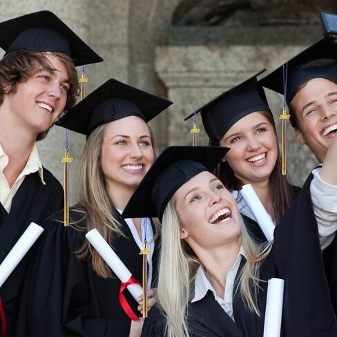 2025 Tassel Graduation ، Tassel Tassel Black ، 2025 Capuations Cap Tassels ، 2025 شرابات مع سحر ذهبي 2025 سنة لإكسسوارات غطاء التخرج لمراسم القبعات العليا in Kuwait