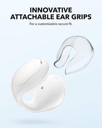 Soundcore C30i, Open-Ear Earbuds, Clip-On Headphones, Lightweight Comfort, Stable Fit, Firm-Shell Design, Attachable Ear Grips, Big Drivers for Clear Audio, 30H Play, IPX4 Water-Resistant(Renewed) in Saudi Arabia