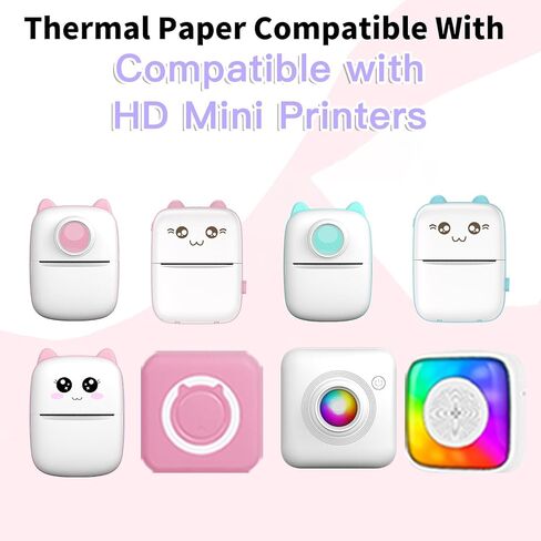 Thermal Printer Paper for Portable Printer, Transparent Sticker Paper, 4 Rolls Black Text Clear Thermal Labels in Saudi Arabia