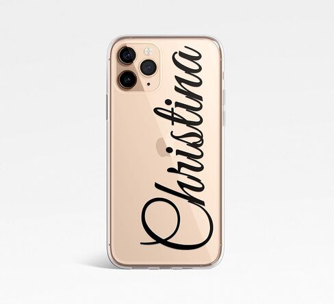 حالة شخصية لـ iPhone 13 Mini 13 Pro 12 14 Pro XR SE 8 Plus Case Clear Name اسم الأحرف الأولى من الغلاف u06 in Kuwait