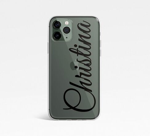 حالة شخصية لـ iPhone 13 Mini 13 Pro 12 14 Pro XR SE 8 Plus Case Clear Name اسم الأحرف الأولى من الغلاف u06 in Kuwait