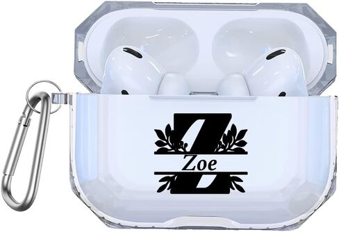 حالة الاسم المخصصة لـ AirPods 2 Pro مع Ceychain Protracted Monogram Case Case for AirPods 1 2 3 هدية فكرة AP3 in Saudi Arabia