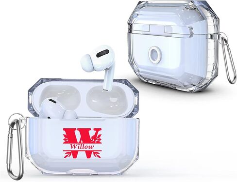حالة الاسم المخصصة لـ AirPods 2 Pro مع Ceychain Protracted Monogram Case Case for AirPods 1 2 3 هدية فكرة AP3 in Saudi Arabia