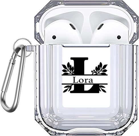 حالة الاسم المخصصة لـ AirPods 2 Pro مع Ceychain Protracted Monogram Case Case for AirPods 1 2 3 هدية فكرة AP3 in Saudi Arabia