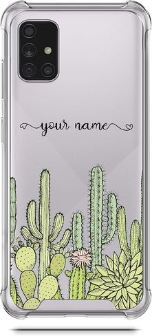 CAST CLASE CLASE CATURING LANDRITE CACTUS لـ Galaxy A71 A70 A71 5G A11 A20 A01 اسم مخصص الاسم المخصص لأحرف الأماكن الواقية من الصدمات u92 in Kuwait