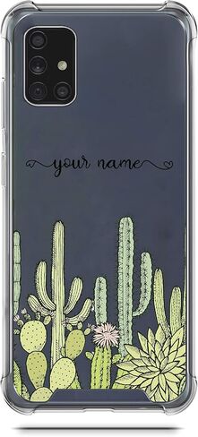 CAST CLASE CLASE CATURING LANDRITE CACTUS لـ Galaxy A71 A70 A71 5G A11 A20 A01 اسم مخصص الاسم المخصص لأحرف الأماكن الواقية من الصدمات u92 in Kuwait