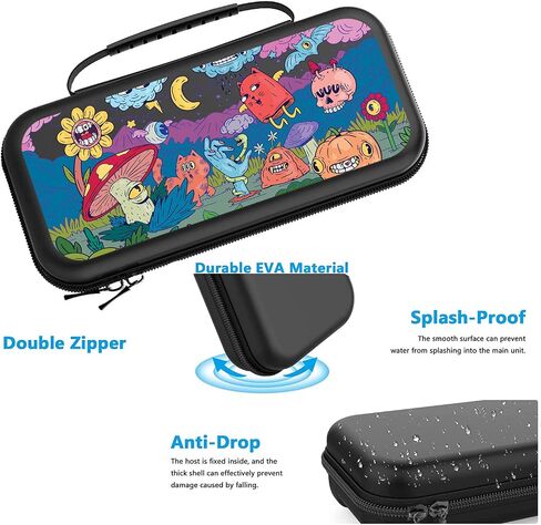 Cool Creepy Creatures Case For Nintendo Switch Funny Psychedelic Switch OLED Console Games Protective Travel Case for Girls Kids in Saudi Arabia