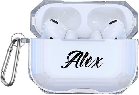 حالة مع Carabiner for AirPods 2 Pro مع سلسلة مفاتيح الواقية المخصصة اسم الجدران الرائعة in Saudi Arabia