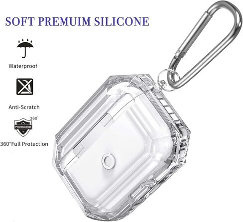 حالة مع Carabiner for AirPods 2 Pro مع سلسلة مفاتيح الواقية المخصصة اسم الجدران الرائعة in Saudi Arabia