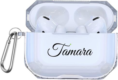 اسم Clear Case لـ AirPods 2 Pro Complate مع Ceychain Carabiner Case Prettection Case for AirPods Pro Gift Idea AP5 in Saudi Arabia