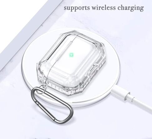 اسم Clear Case لـ AirPods 2 Pro Complate مع Ceychain Carabiner Case Prettection Case for AirPods Pro Gift Idea AP5 in Saudi Arabia