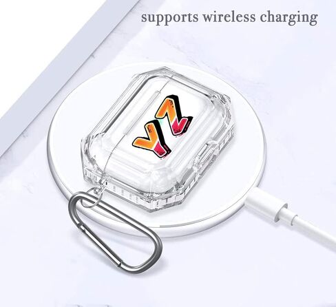 أحرف ثلاثية الأبعاد اسم Case for AirPods 2 Pro مع Ceychain Clear Clear Case Comcics Comics for Pods 1 2 3 AP55 in Saudi Arabia