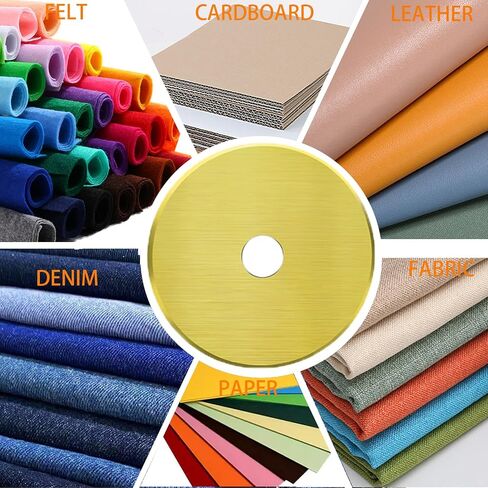 شفرات القاطع الدوار ، شفرات استبدال 60 مم 5 عبوات ، Fits Fiskars ، Olfa ، Martelli ، Dremel ، Truecut ، DAFA ، تعبئة شفرات قطع الأقمشة لفرقة خياطة الخياطة والحرفية SKS-7 ، (Titanium) (Titanium) in Kuwait